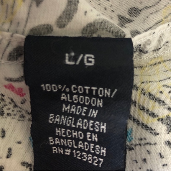 80s style Colourful Short Sleeve Button Up ✨ Good Vibes by Drill Slim Size L - Picture 10 of 10